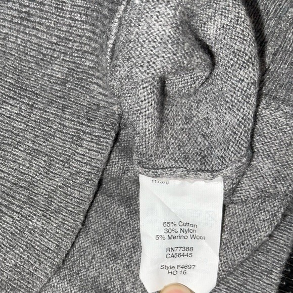 J. Crew Men’s Large Sweater Wool Blend V-Neck Harbor Gray - Picture 5 of 6